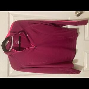 NIKE Women's DRI FIT Running Pullover - Medium, Pink 1/2 Zip Long Sleeve!